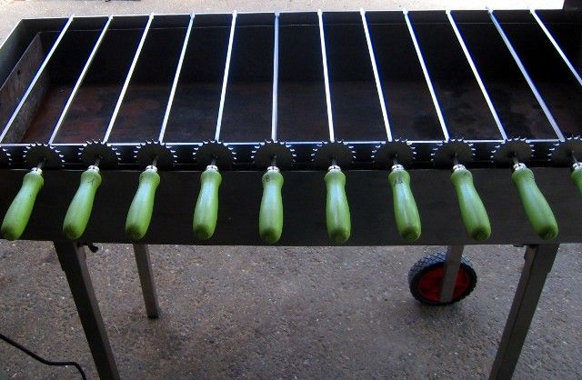 Grill mit Spiessen